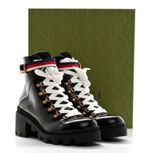 Gucci Black Lace-Up Boots